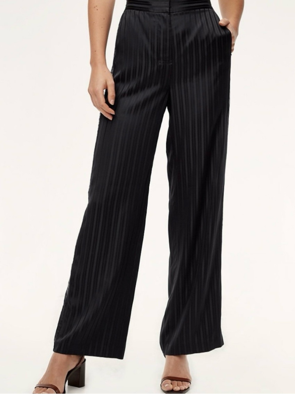 NEW Wilfred Chablais Silk Rayon Wide Leg Pant Striped Size 8 Medium NWOT - Picture 13 of 13